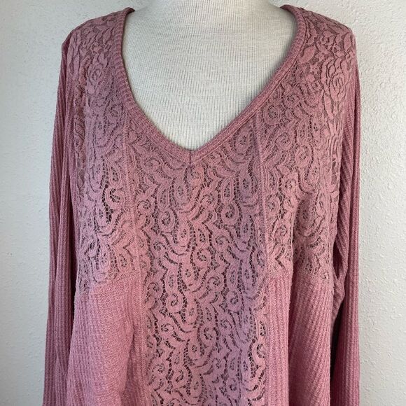 EUC Symmetry Womens Maude Lace Long Sleeve Too Size 3X - Picture 2 of 7